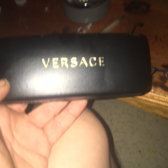 Men’s Versace glasses black gold blue frame. - Picture 4 of 4